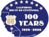 the california historic route 66 association centennial logo sticker